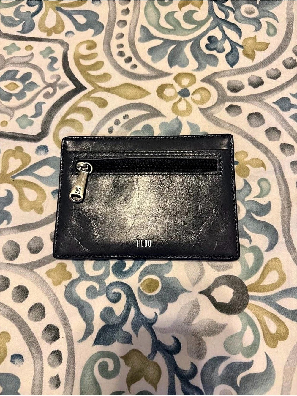 HOBO Carte Card Case Black Leather Wallet